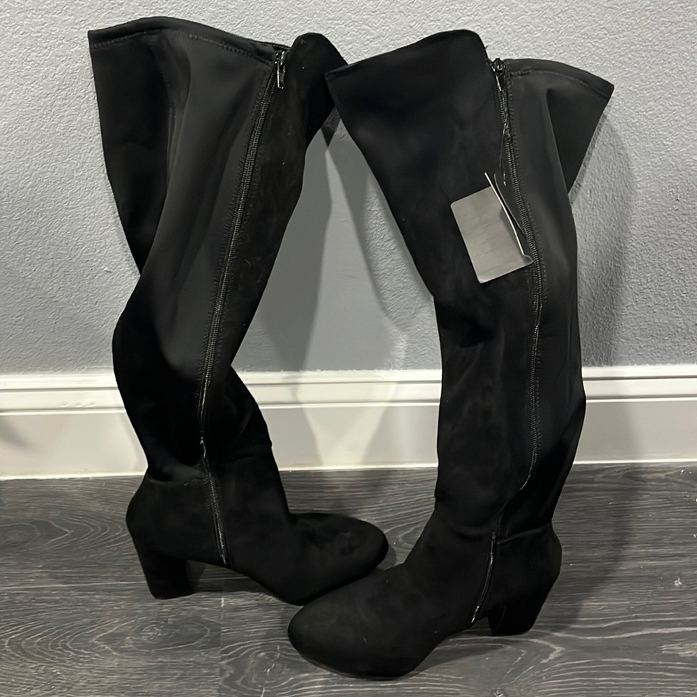 Wide fit thigh high boots